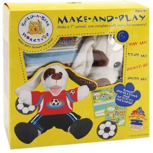 NEW Build A Bear Playful Puppy Sports Soccer Make And Play Kit